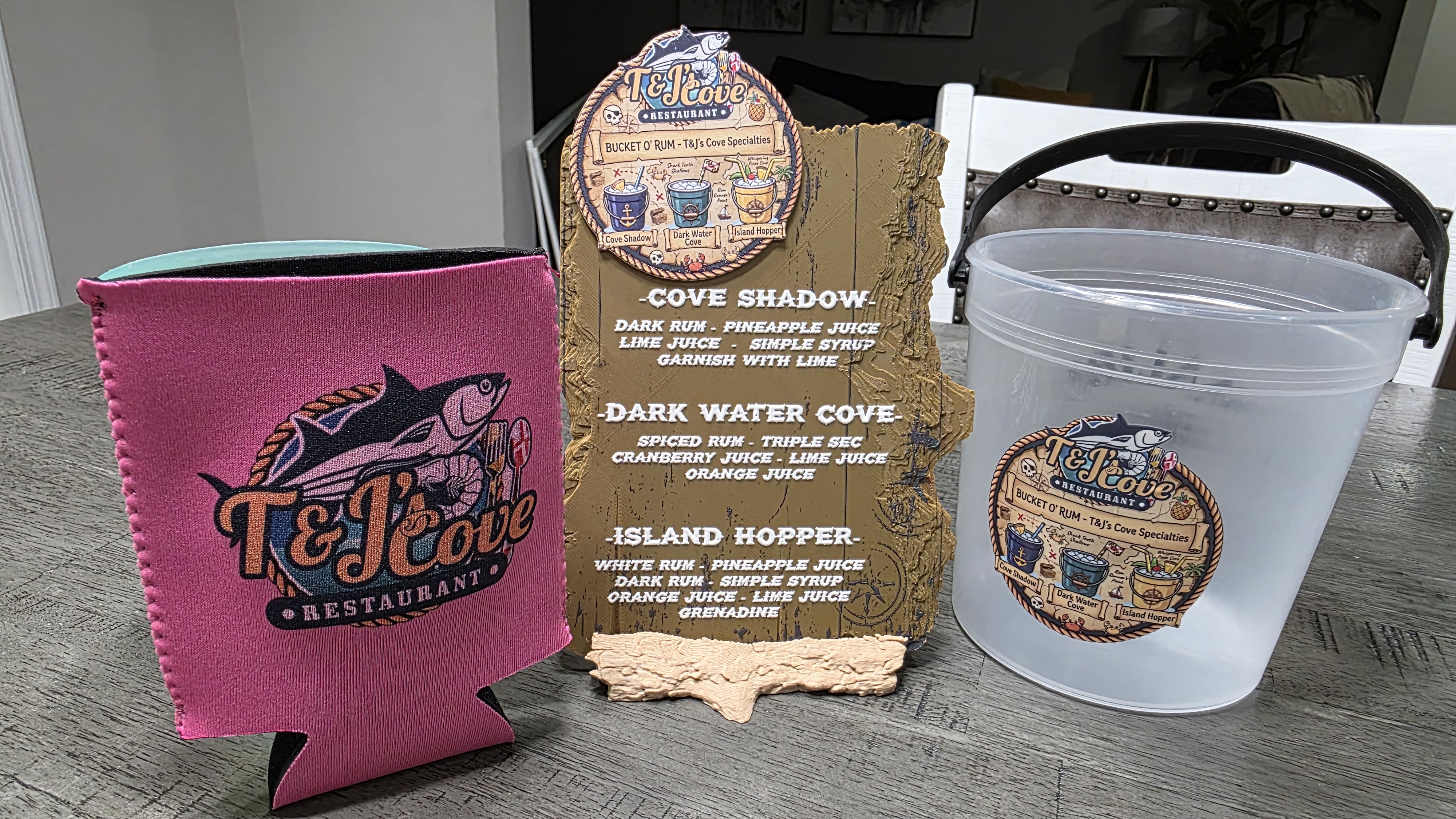 Custom Drink Menu and Koozies